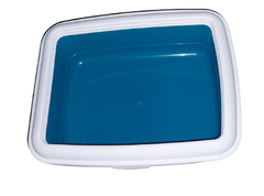 Туалет для кішок із рамкою Trixie "Classic Litter Tray" бірюза 37*15*47 см (TX-40180)