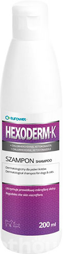 Eurowet Hexoderm-K Шампунь з хлоргексидином і кетоконазолом для собак і котів