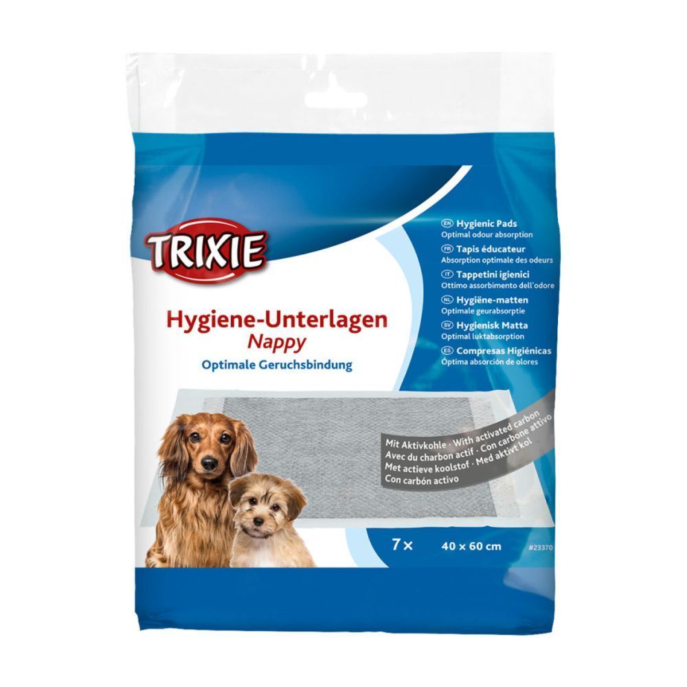 Trixie Nappy Hygiene Pad пелюшки для собак 40х60 см 7 шт - активоване вугілля