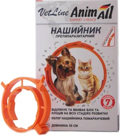 AnimAll Препарат Нашийник протипаразитарний VetLine для котів