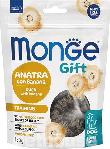 Monge Ласощі Gift Training качкою для собак