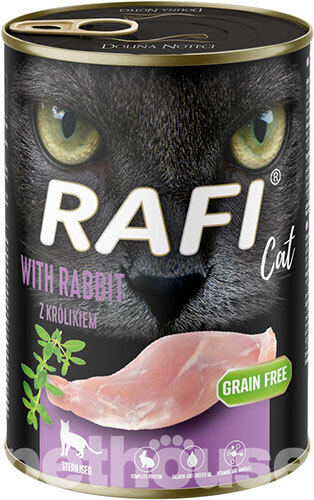 Dolina Noteci Rafi Cat Cans Sterilized with Rabbit