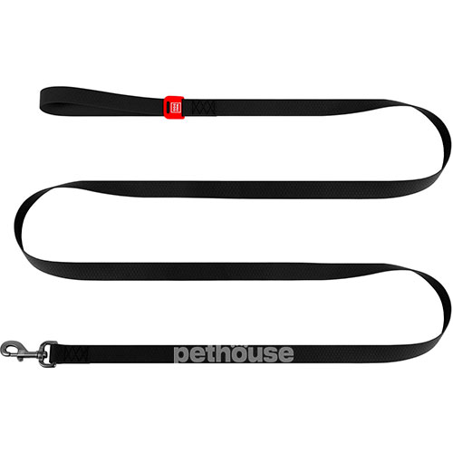 WauDog Waterproof Водостійкий повідець для собак, чорний