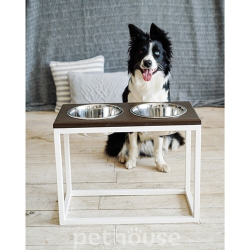 Harley and Cho Миски на підставці Dinner Brown wood + Black